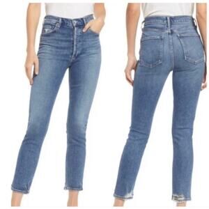 AGOLDE Nico High Rise Slim Fit Jeans in Betray Medium Wash Size 28